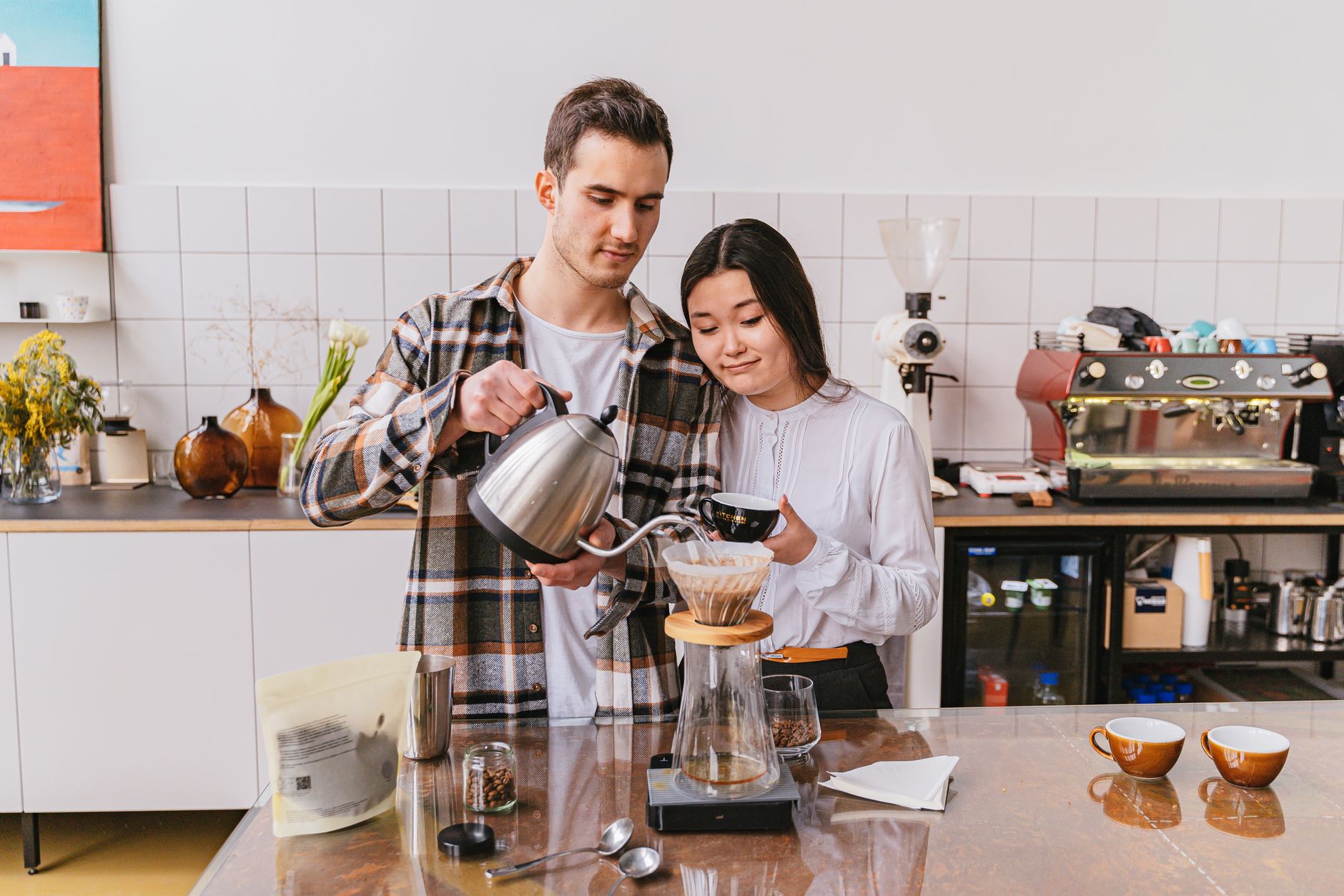 acaia pearl display flow rate timer coffee brew