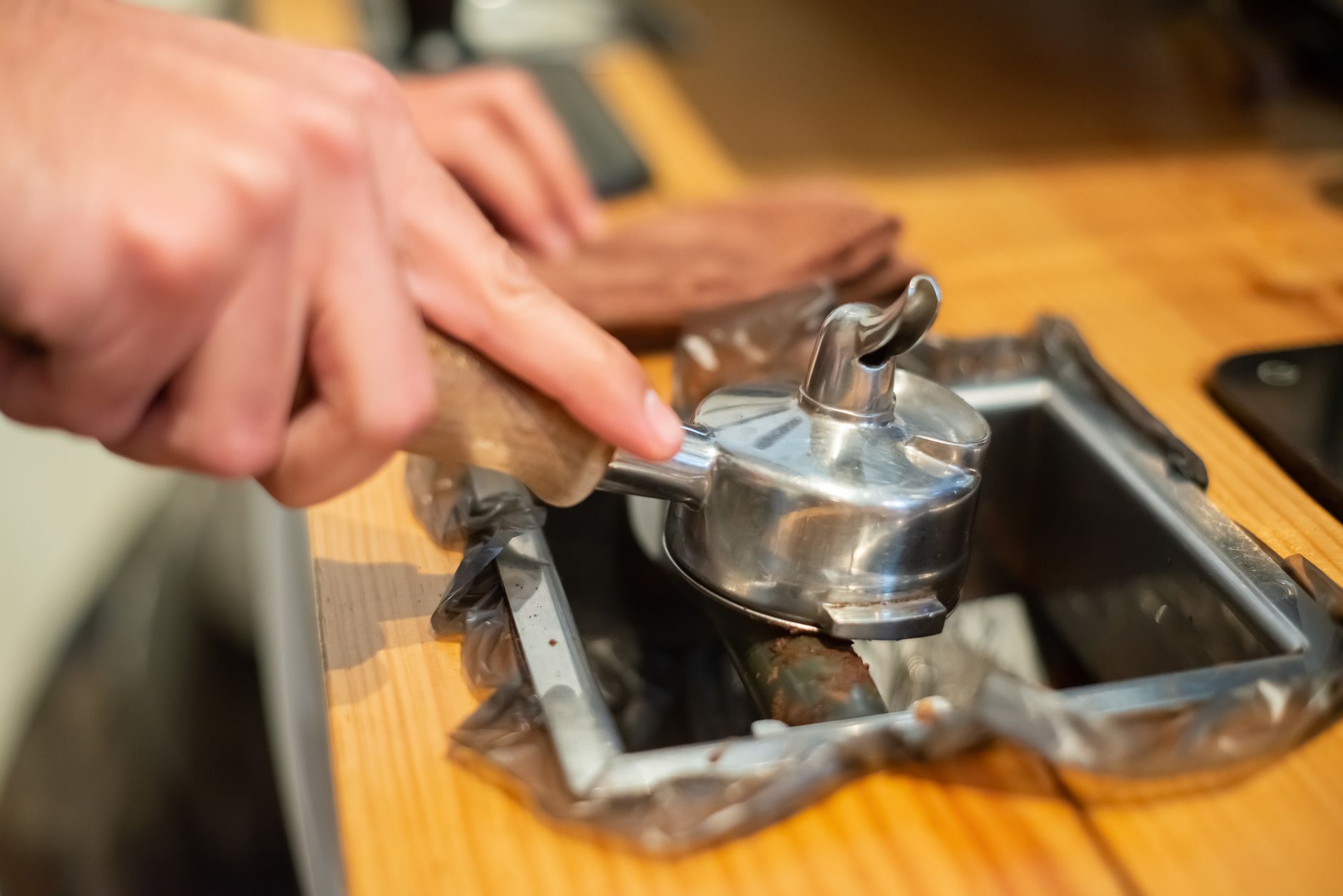 aeropress metal filter disk stainless steel close-up