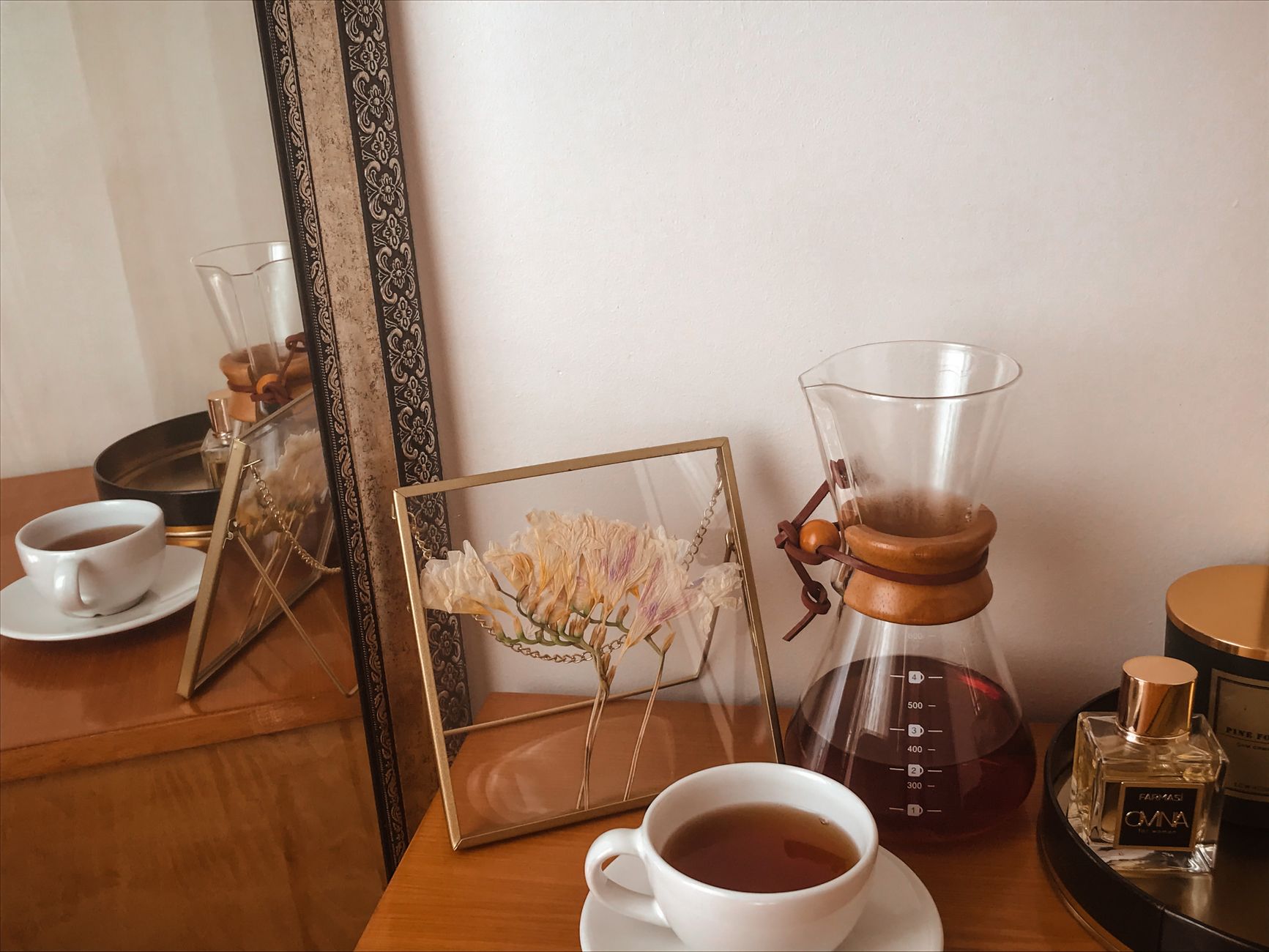 chemex 8-cup large batch coffee brewing setup