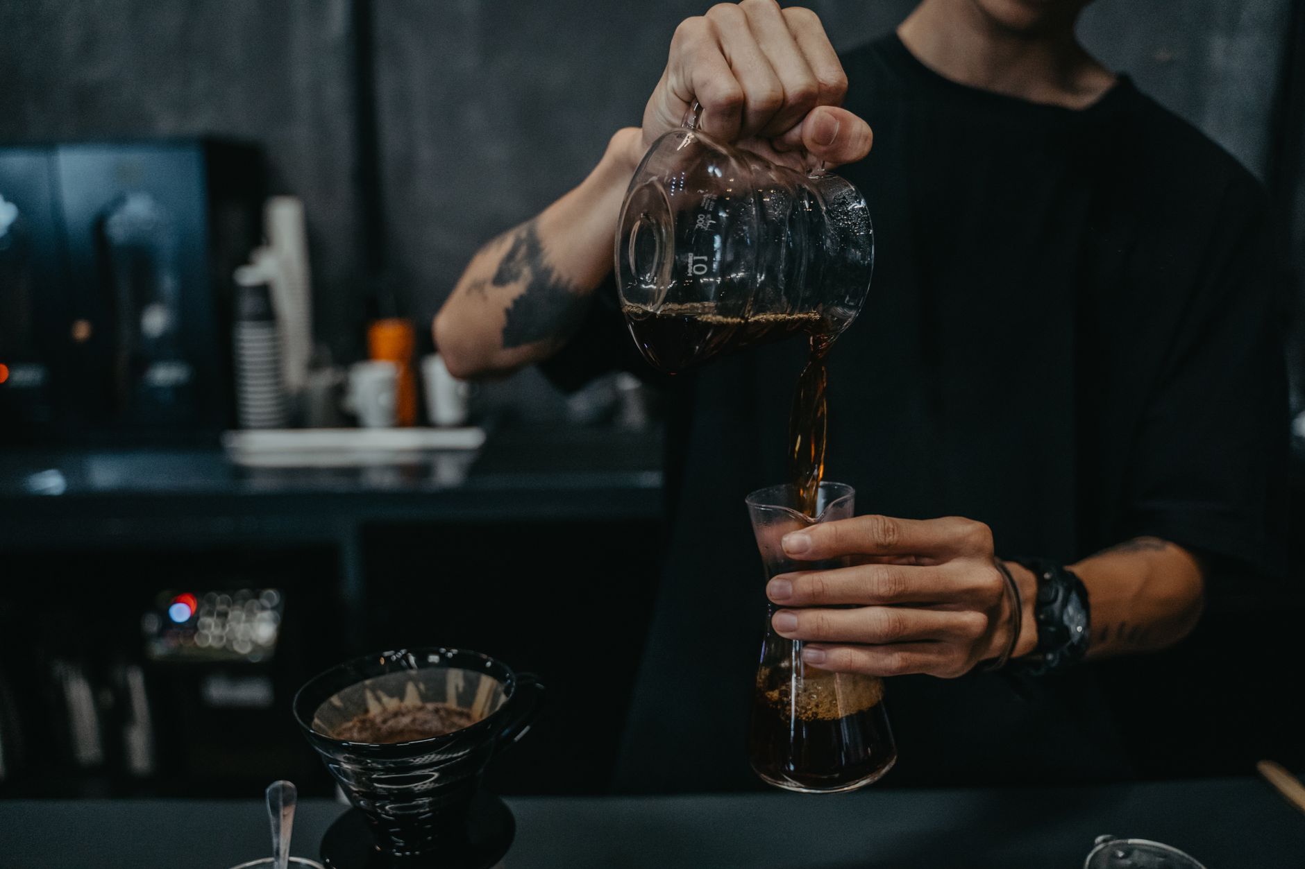 Hario V60 pour over brewing ceramic dripper