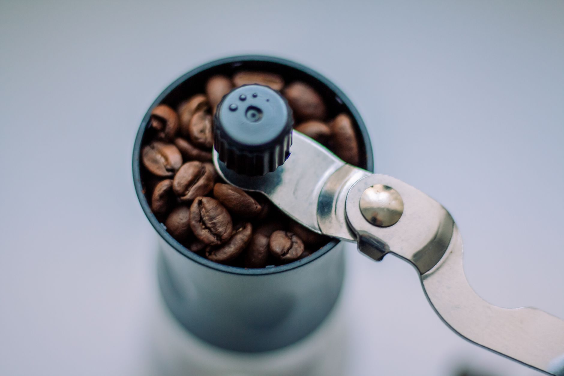 coffee grinder burr steel flat close-up grinding