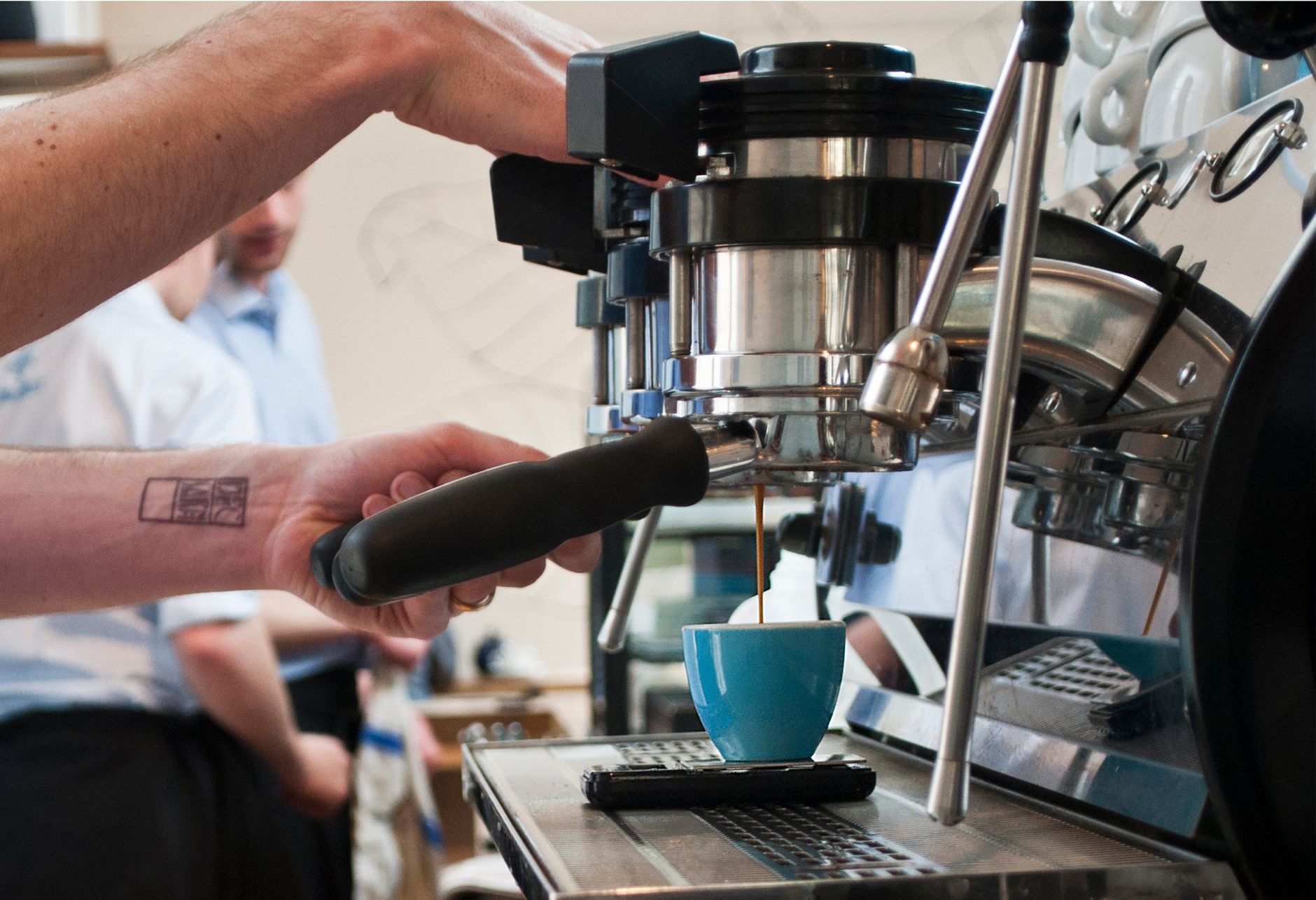 espresso shot golden crema double basket portafilter