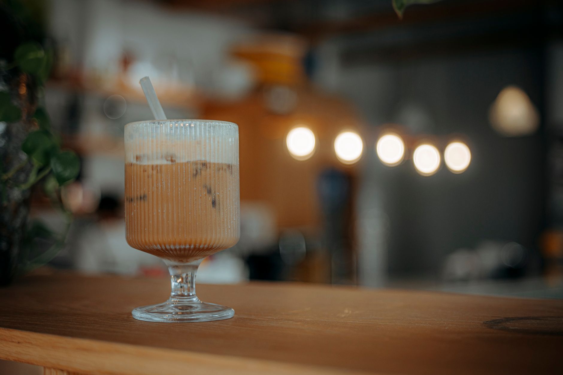 cold brew concentrate poured over ice glass