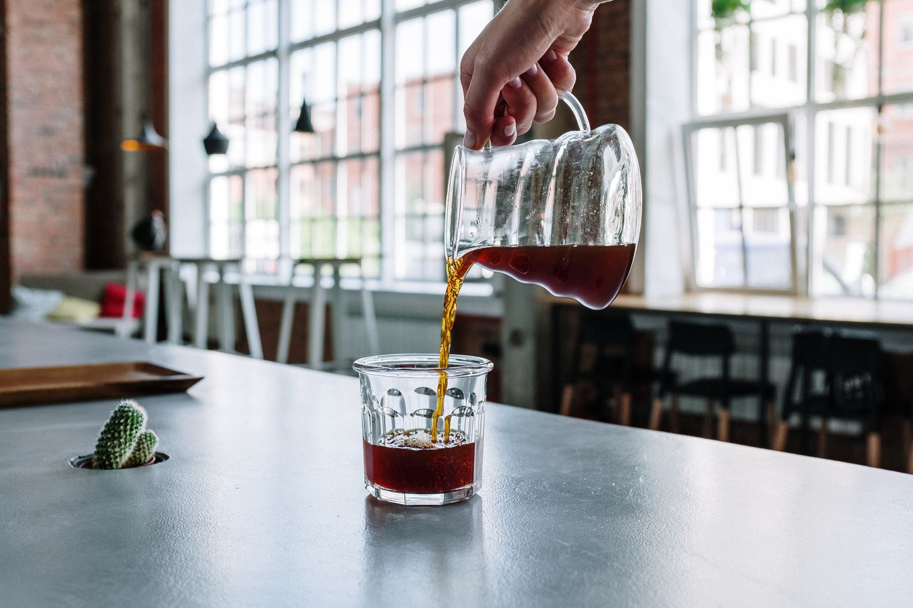 cold brew concentrate jar dark coffee glass