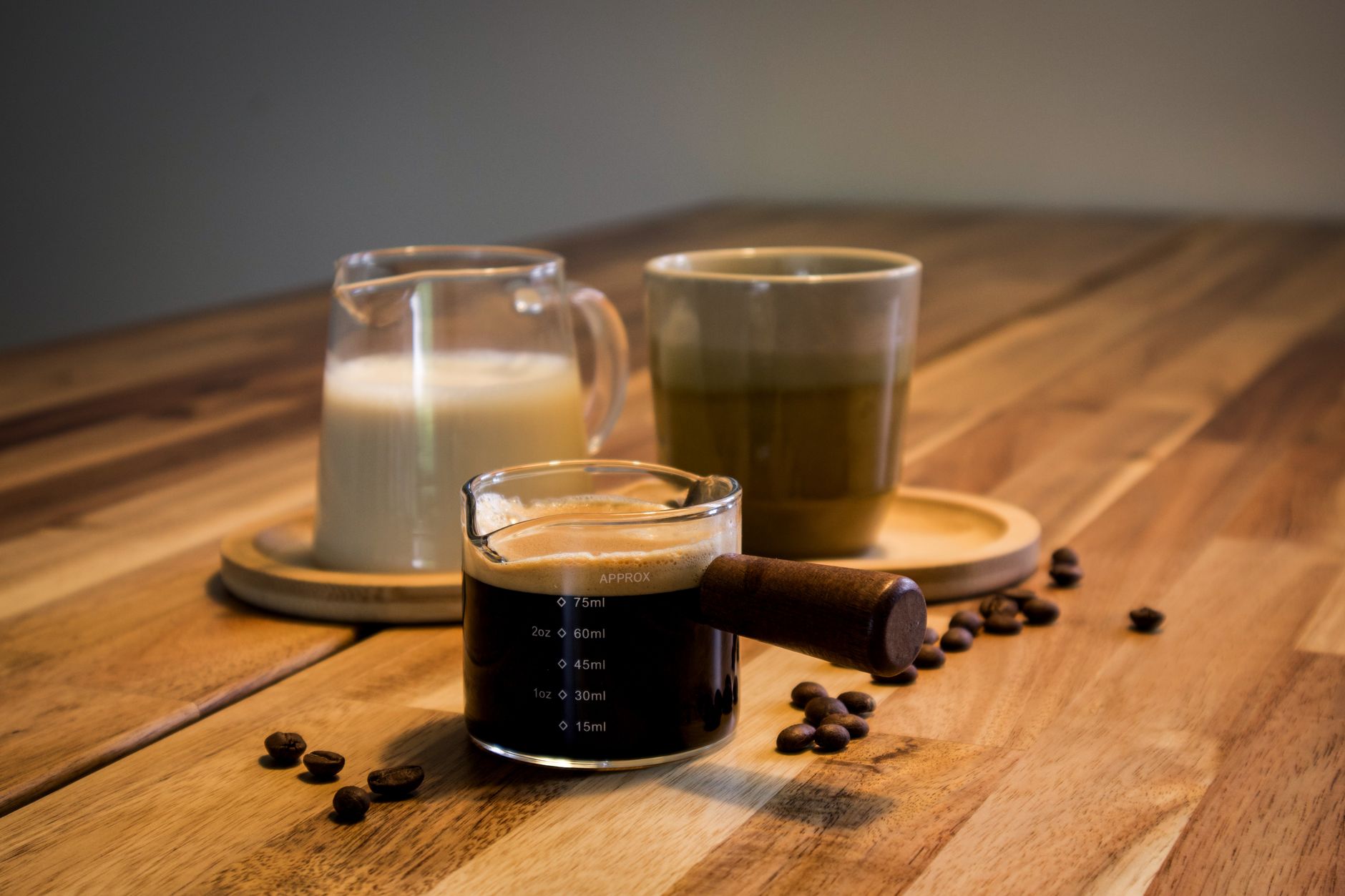 espresso cortado glass steamed milk ratio comparison