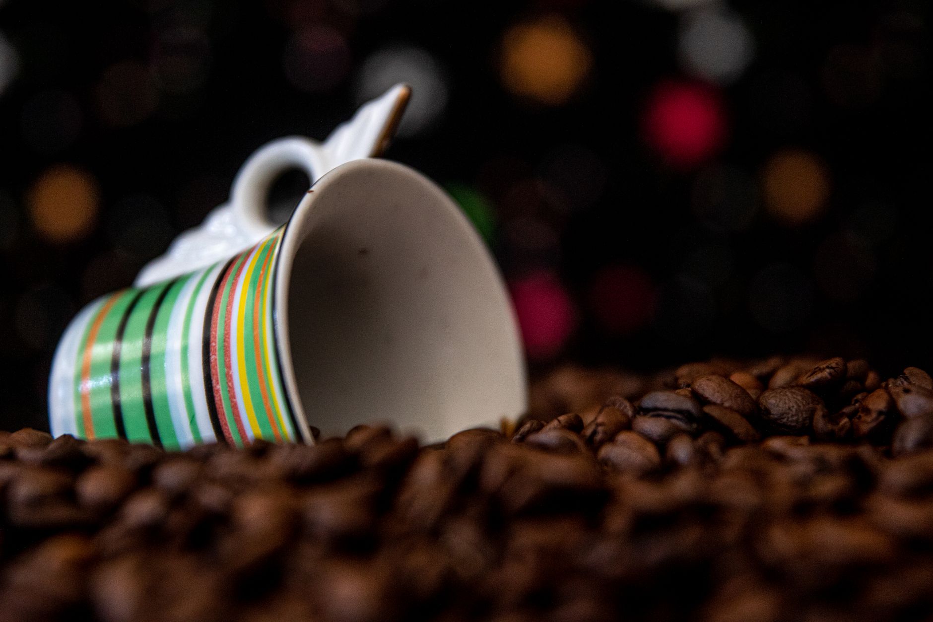 espresso double shot cream brown tiger stripe pattern