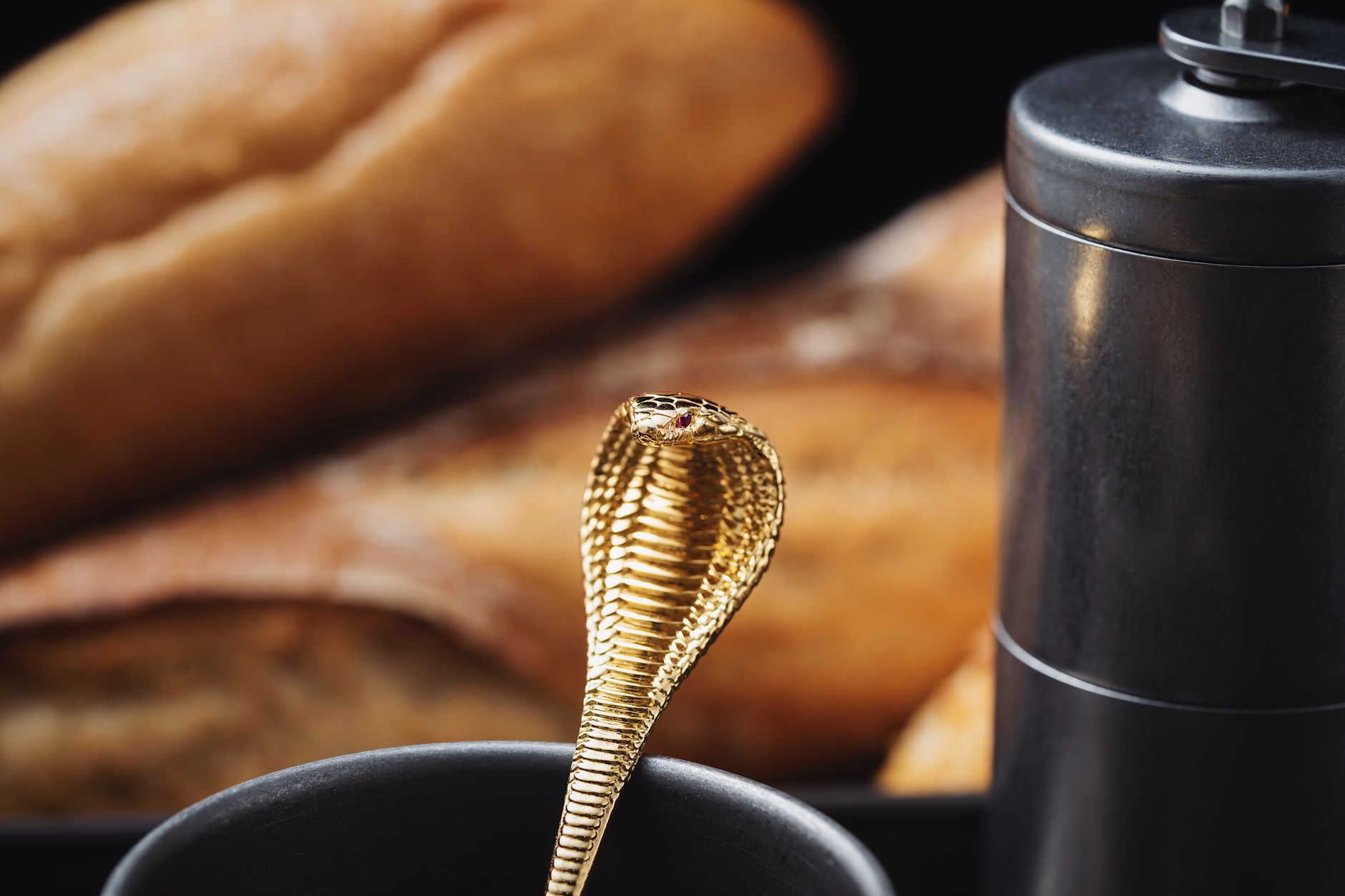 manual coffee grinder burr adjustment ring close-up