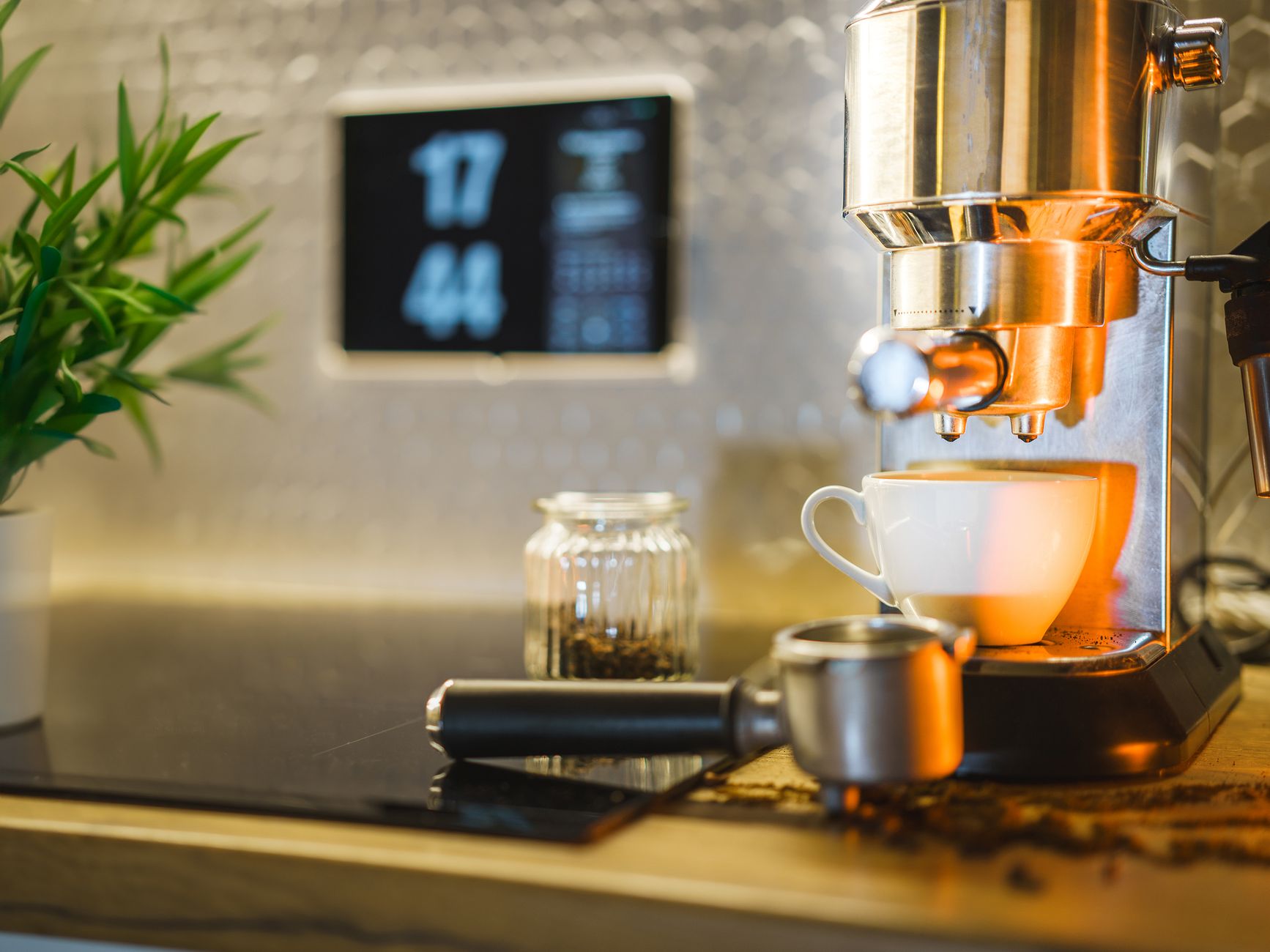 flat burr grinder espresso machine prosumer home setup