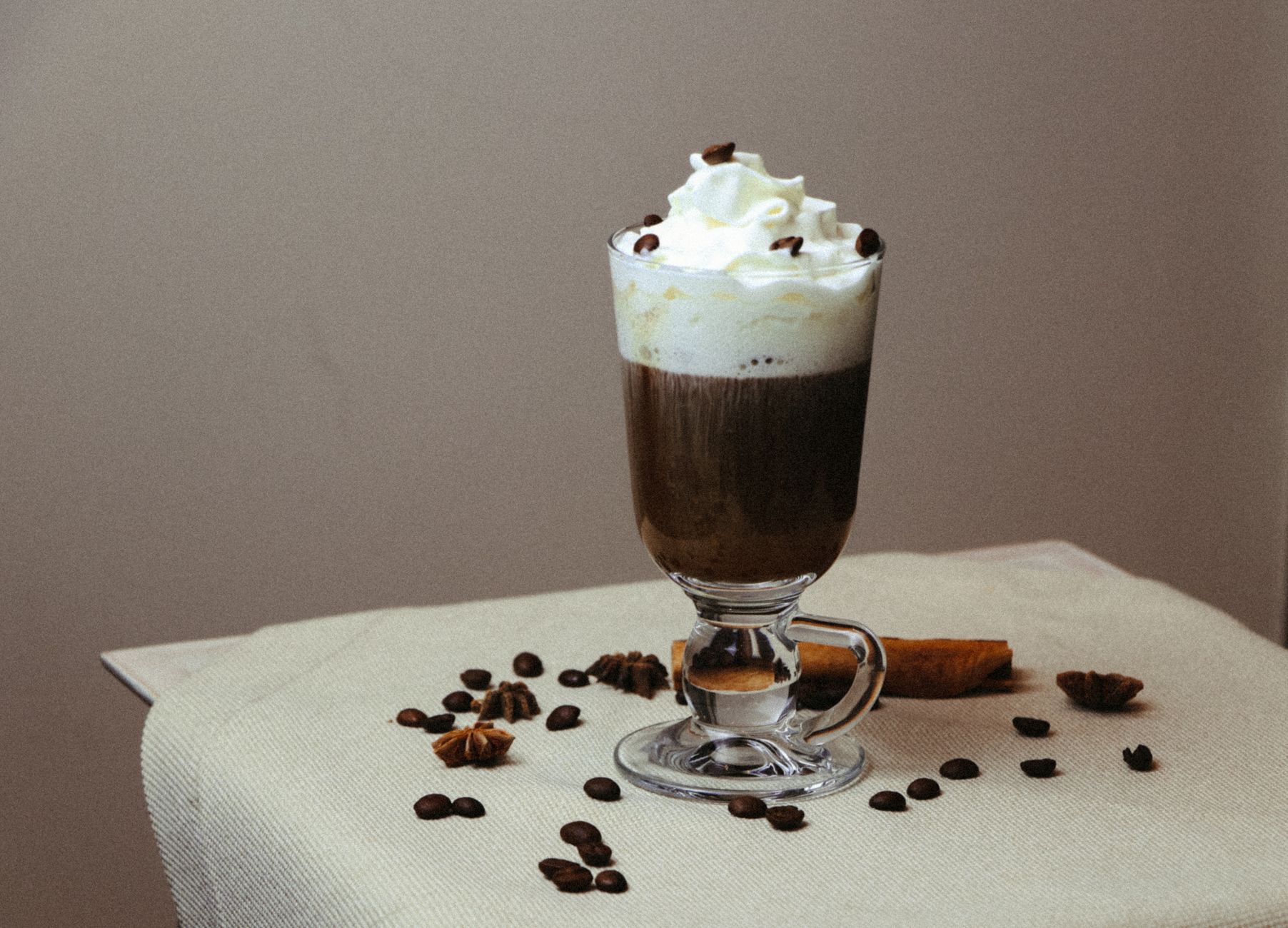 affogato with amaretto liqueur pour variation