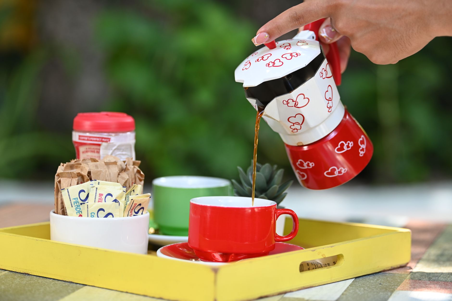 portable hand pump espresso maker crema cup travel