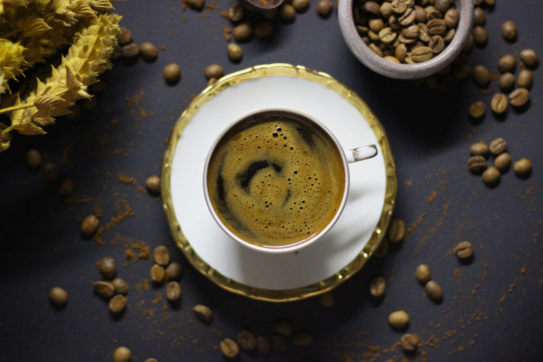espresso double shot extraction crema golden cup