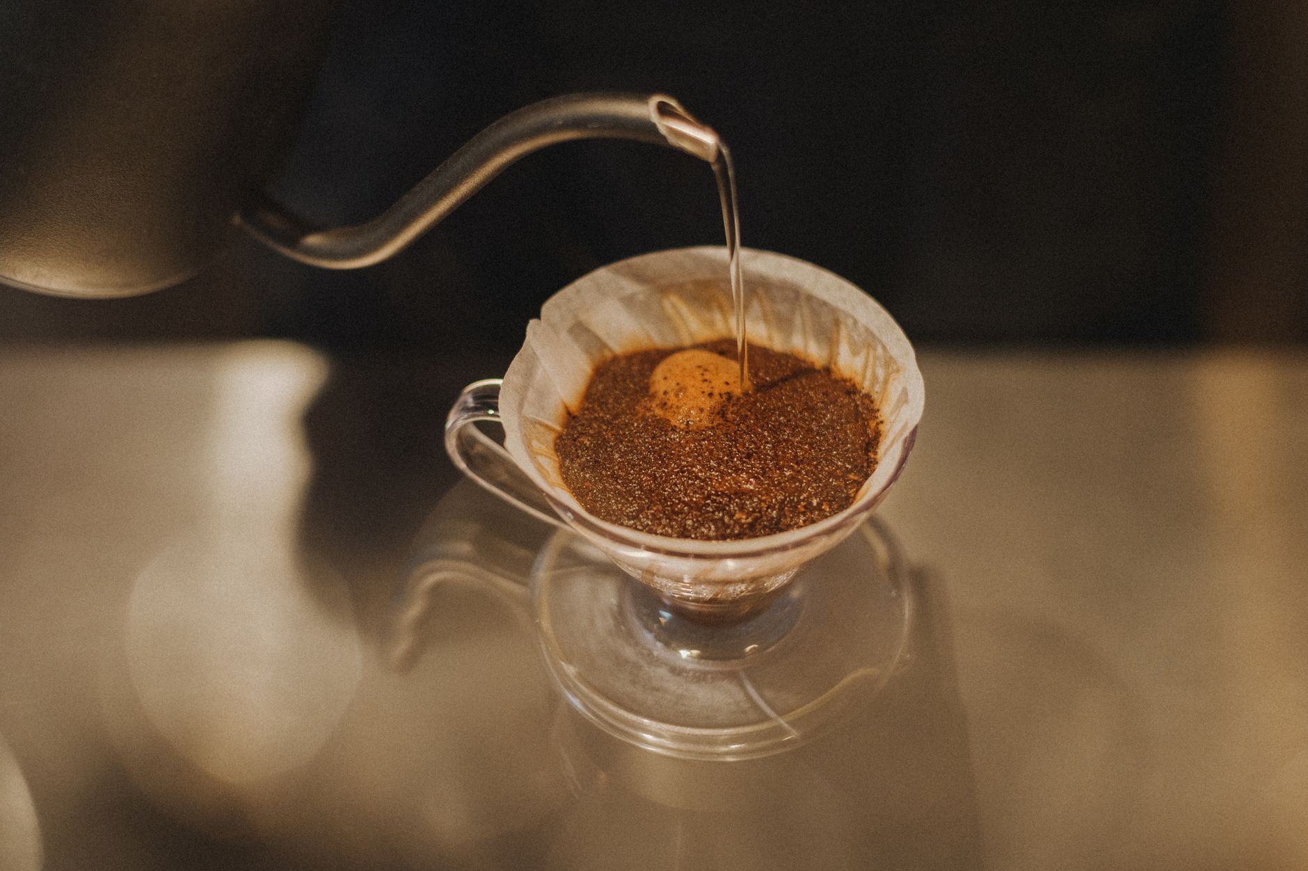 glass carafe drip coffee golden brown clarity