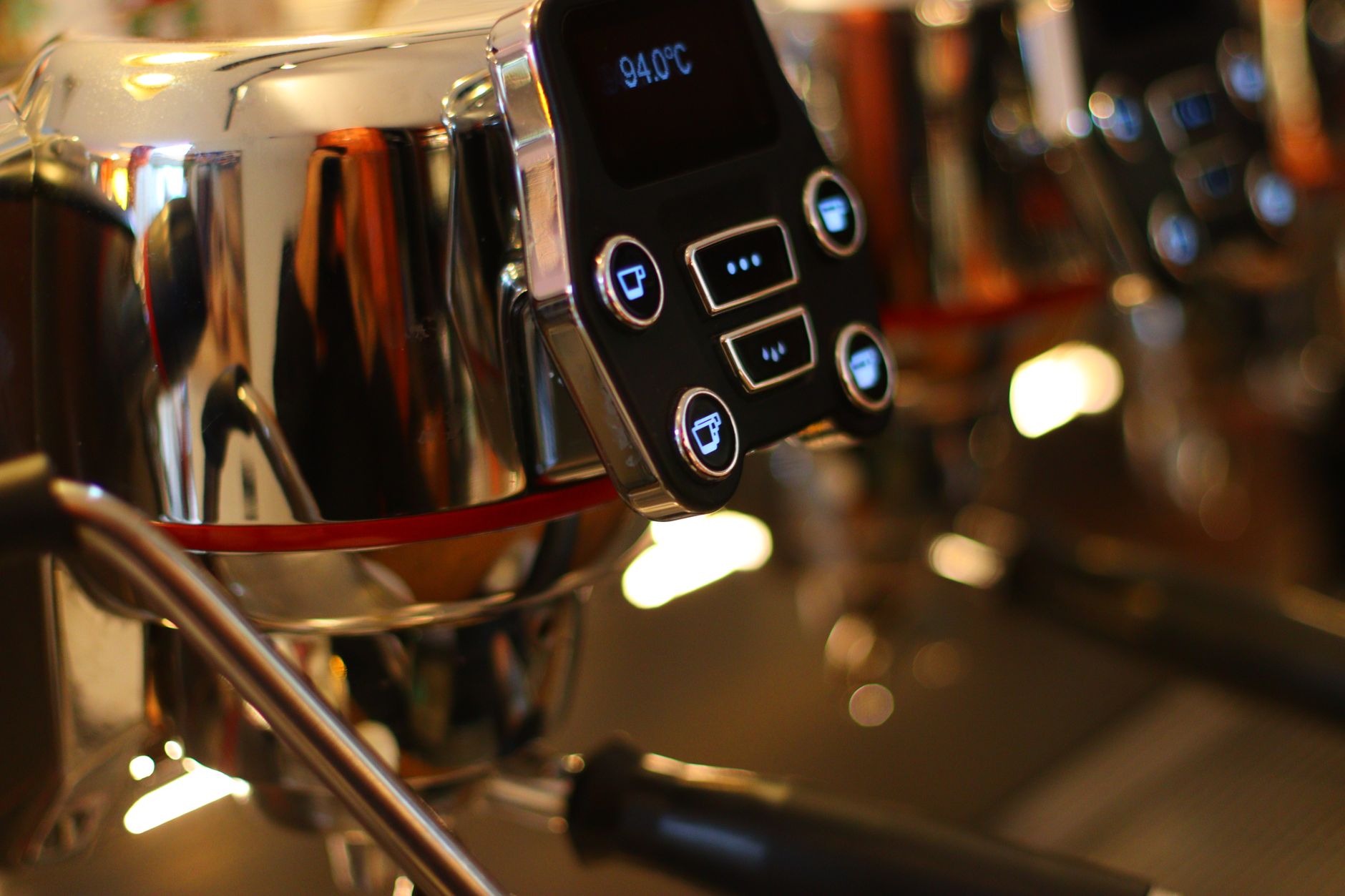 semi-automatic espresso machine portafilter lock