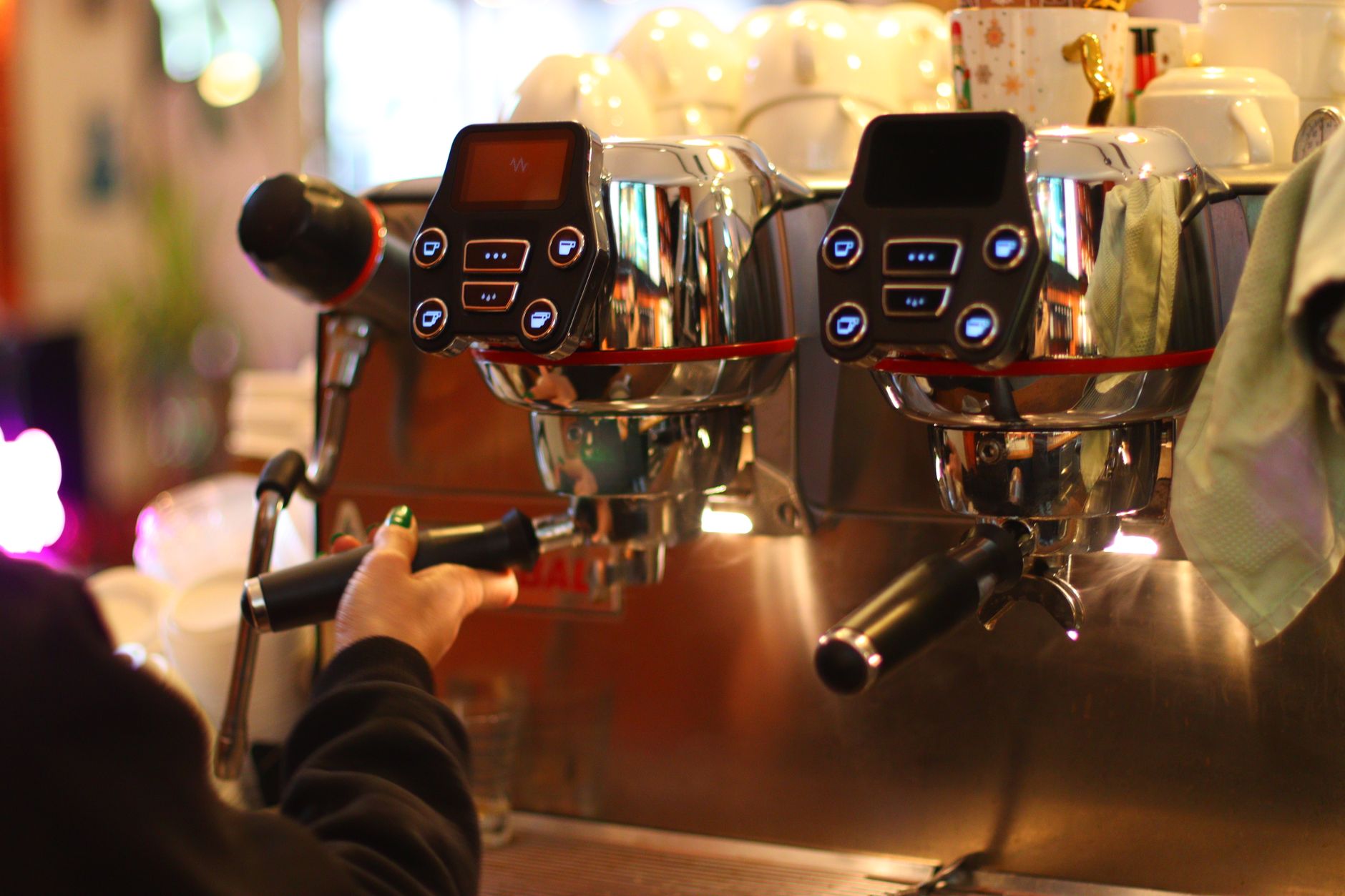automatic espresso machine control panel volumetric