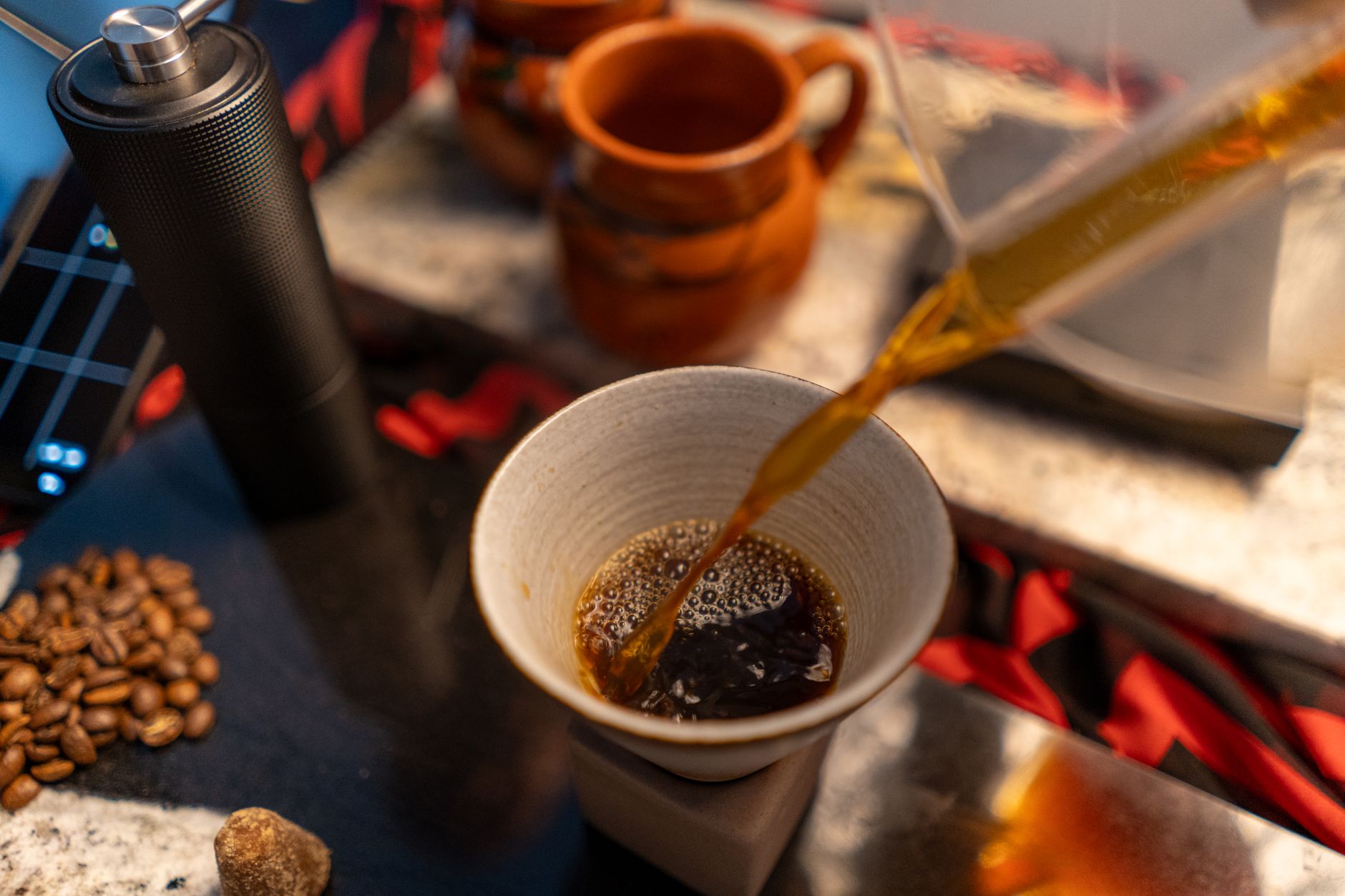 pour over v60 dripper gooseneck kettle brewing