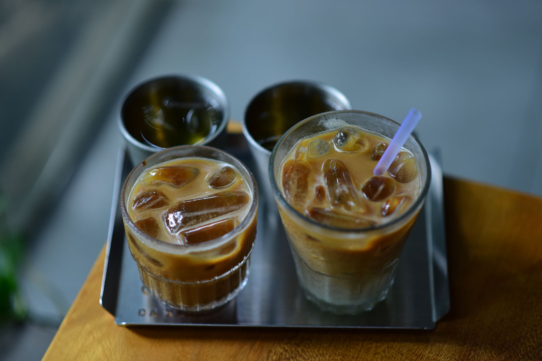 iced latte cold milk espresso glass ice