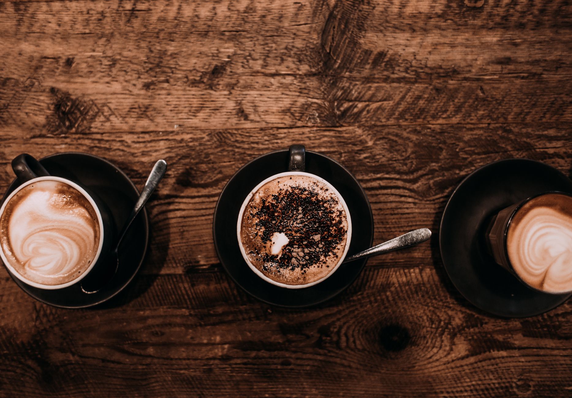 espresso drink size comparison lineup