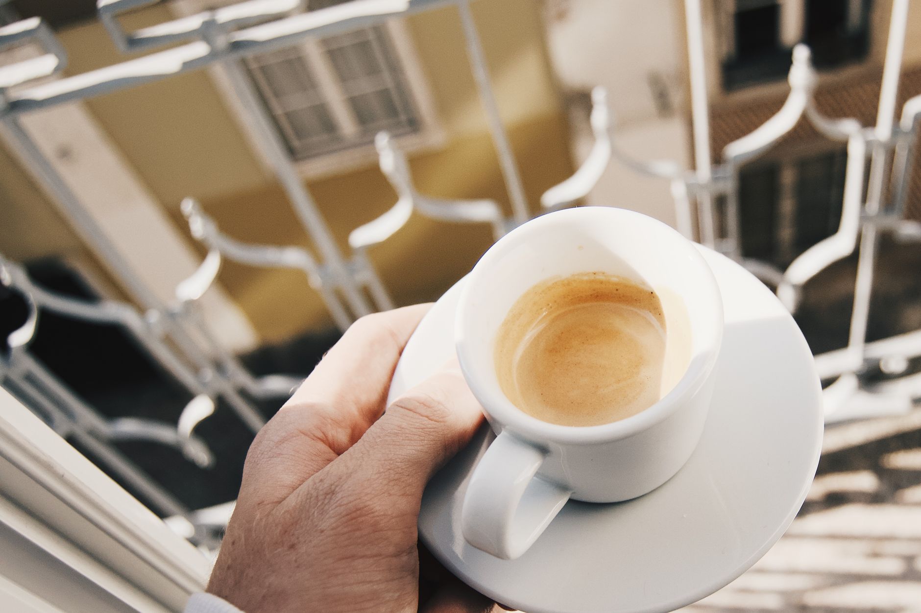 espresso shot bright citrus crema ceramic cup