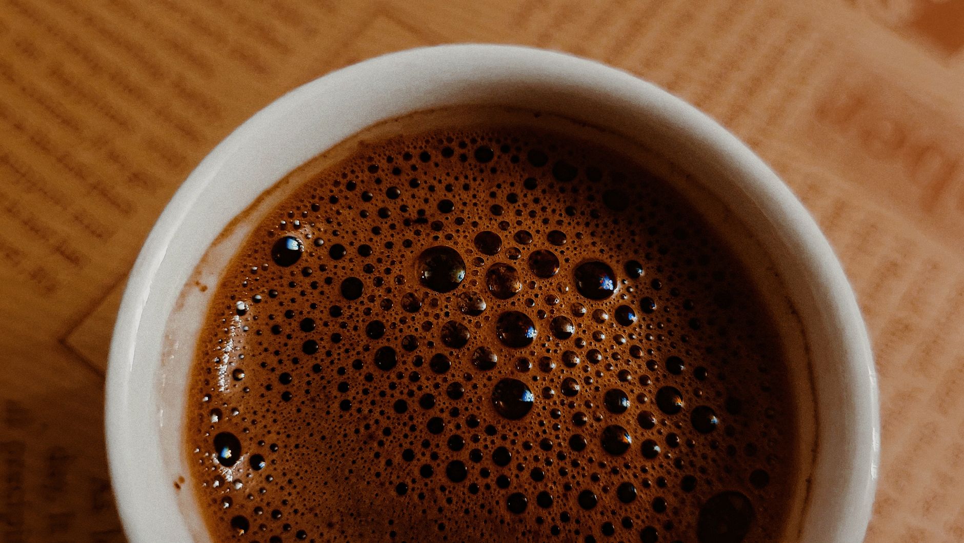specialty coffee espresso crema close-up golden brown